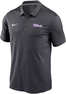 Nike K-State Wildcats Mens Dark Grey Wildcats Script Short Sleeve Polo