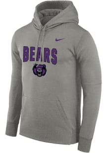 Nike Central Arkansas Bears Mens Grey Therma Wordmark Hood