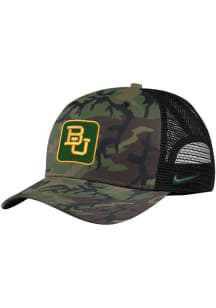 Nike Baylor Bears C99 Trucker Camo Adjustable Hat - Green