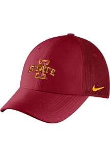 Nike Iowa State Cyclones Mens Cardinal Dry L91 Mesh Swoosh Flex Hat