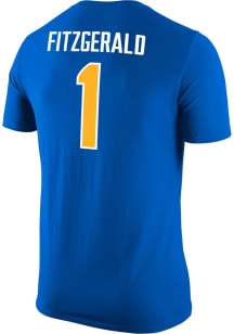 Larry Fitzgerald Pitt Panthers Blue Name and Number Short Sleeve Player T Shirt