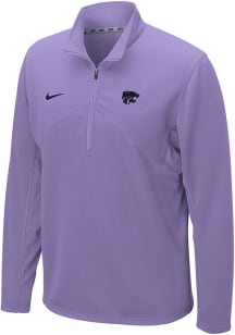 Nike K-State Wildcats Mens Lavender Training Long Sleeve Qtr Zip Pullover