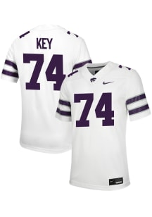 Alex Key  Nike K-State Wildcats White NIL Game Football Jersey
