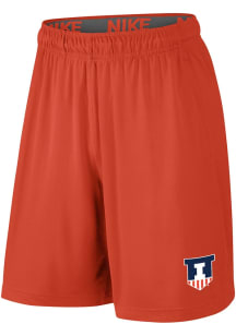 Nike Illinois Fighting Illini Mens Orange Shield Shorts