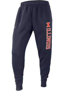 Nike Illinois Fighting Illini Mens Navy Blue Club Fleece Sweatpants