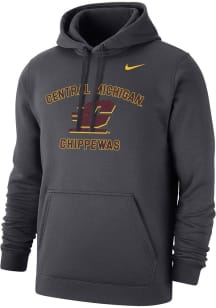 Nike Central Michigan Chippewas Mens Grey No 1 Long Sleeve Hoodie
