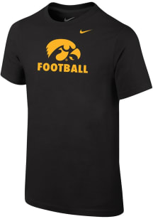 Nike Iowa Hawkeyes Youth Black Football Sport Drop Short Sleeve T-Shirt