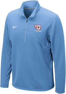 Nike Dayton Flyers Mens Light Blue Name Drop Training Long Sleeve Qtr Zip Pullover