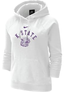 Nike K-State Wildcats Womens White Varsity Hooded Sweatshirt