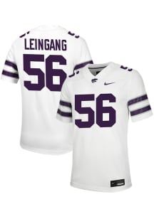 Andrew Leingang  Nike K-State Wildcats White NIL Game Football Jersey