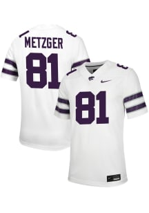 Andrew Metzger  Nike K-State Wildcats White NIL Game Football Jersey