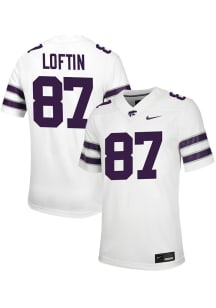Brayden Loftin  Nike K-State Wildcats White NIL Game Football Jersey