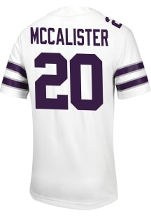 Colby McCalister  Nike K-State Wildcats White Game Name And Number Football Jersey