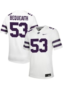 Drake Bequeaith  Nike K-State Wildcats White NIL Game Football Jersey