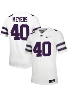 Gavin Meyers  Nike K-State Wildcats White NIL Game Football Jersey