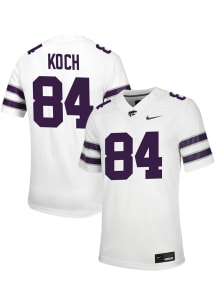 Isaac Koch  Nike K-State Wildcats White NIL Game Football Jersey