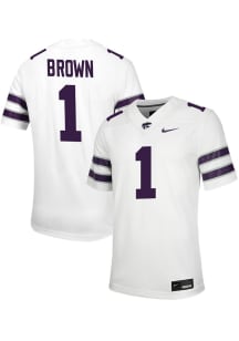 Jayce Brown  Nike K-State Wildcats White Game Name And Number Football Jersey