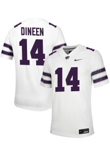 Jet Dineen  Nike K-State Wildcats White NIL Game Football Jersey