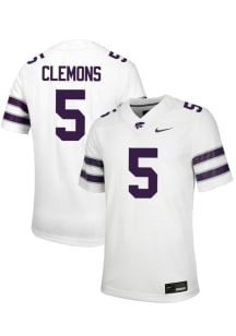 Justice Clemons  Nike K-State Wildcats White NIL Game Football Jersey