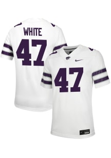 La’James White  Nike K-State Wildcats White NIL Game Football Jersey