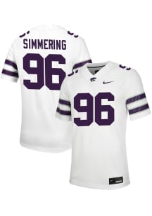 Leyton Simmering  Nike K-State Wildcats White NIL Game Football Jersey