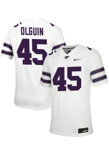 Mason Olguin  Nike K-State Wildcats White NIL Game Football Jersey