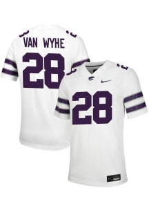 Rex Van Wyhe  Nike K-State Wildcats White NIL Game Football Jersey