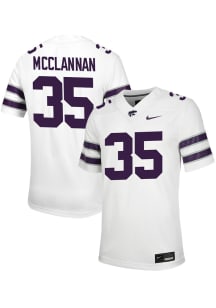 Simon McClannan  Nike K-State Wildcats White NIL Game Football Jersey