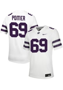 Taylor Poitier  Nike K-State Wildcats White NIL Game Football Jersey