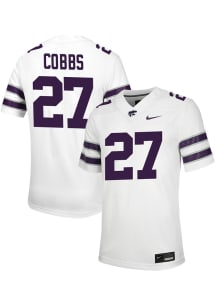 Teagan Cobb  Nike K-State Wildcats White NIL Game Football Jersey