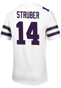 Tyson Struber  Nike K-State Wildcats White NIL Game Football Jersey