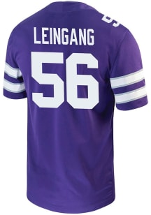 Andrew Leingang  Nike K-State Wildcats Purple NIL Game Football Jersey