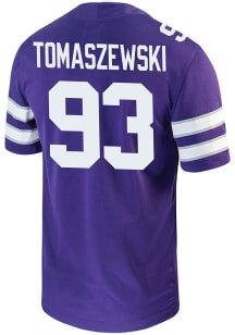 Asher Tomaszewski  Nike K-State Wildcats Purple NIL Game Football Jersey