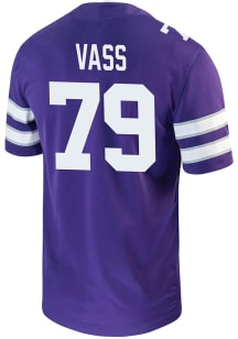 Devin Vass  Nike K-State Wildcats Purple NIL Game Football Jersey