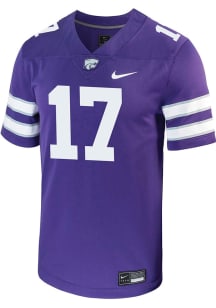 Mikey Bergeron  Nike K-State Wildcats Purple NIL Game Football Jersey