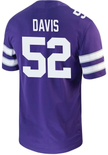Ryan Davis  Nike K-State Wildcats Purple NIL Game Football Jersey
