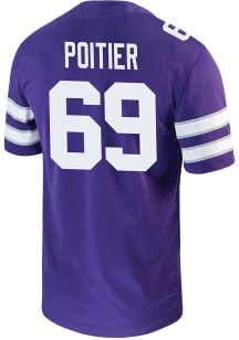 Taylor Poitier  Nike K-State Wildcats Purple NIL Game Football Jersey