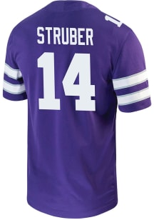 Tyson Struber  Nike K-State Wildcats Purple NIL Game Football Jersey