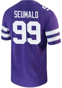 Uso Seumalo  Nike K-State Wildcats Purple NIL Game Football Jersey