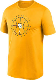 Nike Marquette Golden Eagles Gold Jordan Legend Short Sleeve T Shirt
