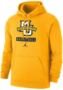 Nike Marquette Golden Eagles Mens Gold Jordan Club Fleece Long Sleeve Hoodie