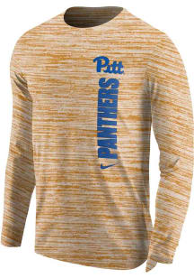 Nike Pitt Panthers Gold Team Issue Velocity Long Sleeve T-Shirt