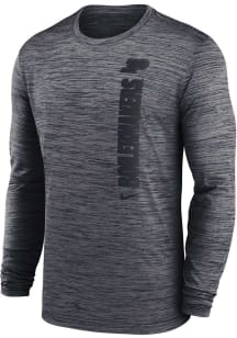Nike Purdue Boilermakers Grey Team Issue Velocity Long Sleeve T-Shirt