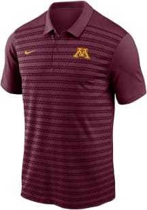 Nike Minnesota Golden Gophers Mens Maroon DriFIT Victory Stripe Short Sleeve Polo