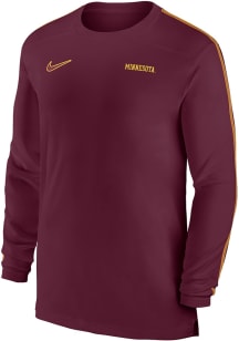 Nike Minnesota Golden Gophers Maroon DriFIT Coach UV Long Sleeve T-Shirt