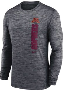 Nike Minnesota Golden Gophers Grey Team Issue Velocity Long Sleeve T-Shirt