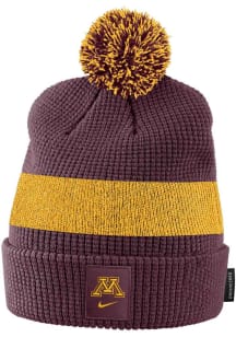 Nike Minnesota Golden Gophers Maroon Sideline Pom Beanie Mens Knit Hat