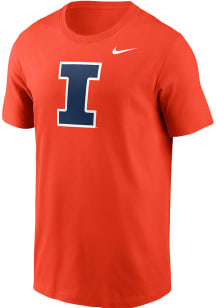 Nike Illinois Fighting Illini Orange Primary Logo Short Sleeve T Shirt