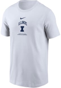 Nike Illinois Fighting Illini White Team Short Sleeve T Shirt