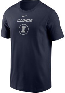 Nike Illinois Fighting Illini Navy Blue Practice Dri-FIT Short Sleeve T Shirt